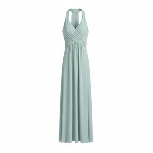 Birdy Grey Sage Green Convertible Bridesmaid Dress Multi-Way Formal Gown Medium